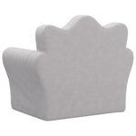 vidaXL Canapé pour enfants gris clair peluche douce
