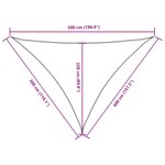 vidaXL Voile de parasol tissu oxford triangulaire 3x4x5 m terre cuite