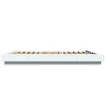 vidaXL Cadre de lit avec lumières LED sans matelas blanc 160x200 cm