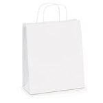 Sac kraft blanc à poignées torsadées raja 24 x 32 x 8 cm (lot de 100)