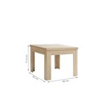 NUORI - Table a manger extensible - 6-8 personnes - Style contemporain - Décor chene - L 96-190 x l 95 cm