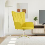 vidaXL Chaise de relaxation Jaune moutarde Tissu