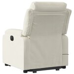 vidaXL Fauteuil inclinable de massage électrique crème velours