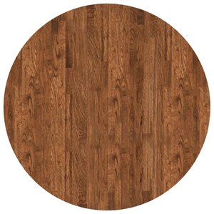 vidaXL Plateau de table Ø 90 x 4 cm Rond Bois de chêne massif