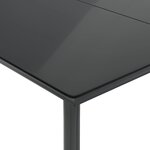 vidaXL Ensemble à manger de jardin coussins 5Pièces Noir Résine tressée