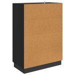 vidaXL Buffet avec tiroir Noir 66 x 34 5 x 92 cm Bois d'ingénierie