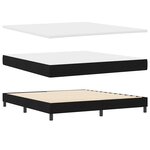 vidaXL Lit à ressorts avec matelas Noir 180 x 200 cm tissu