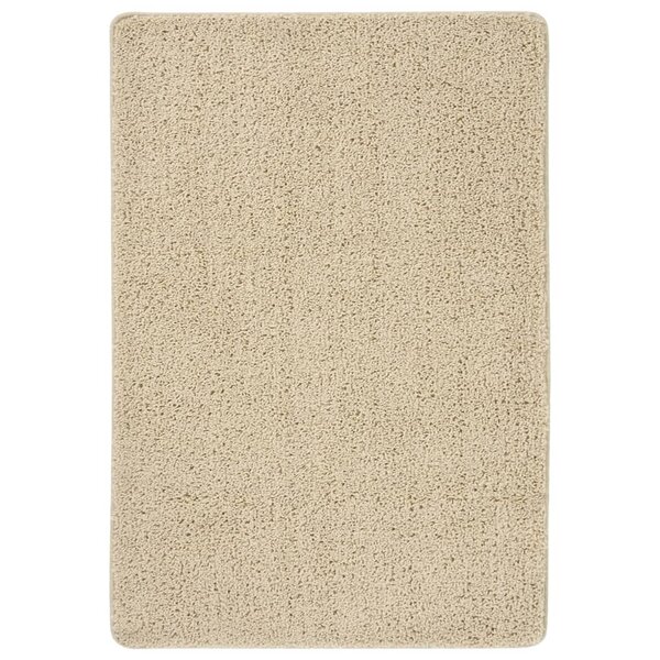 vidaXL Tapis shaggy antidérapant Crème 160x230 cm