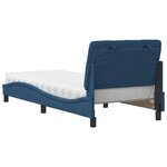 vidaXL Lit avec matelas bleu 80x200 cm tissu