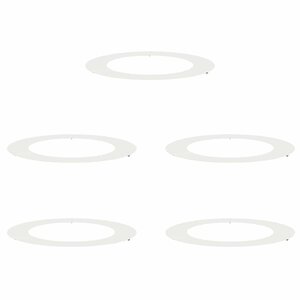 vidaXL Anneaux d'arbre plats 5 Pièces Blanc Ø60 / 90 cm Acier