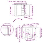 vidaXL Ensemble de mobilier de salle de bain 2 Pièces Bois Ancien