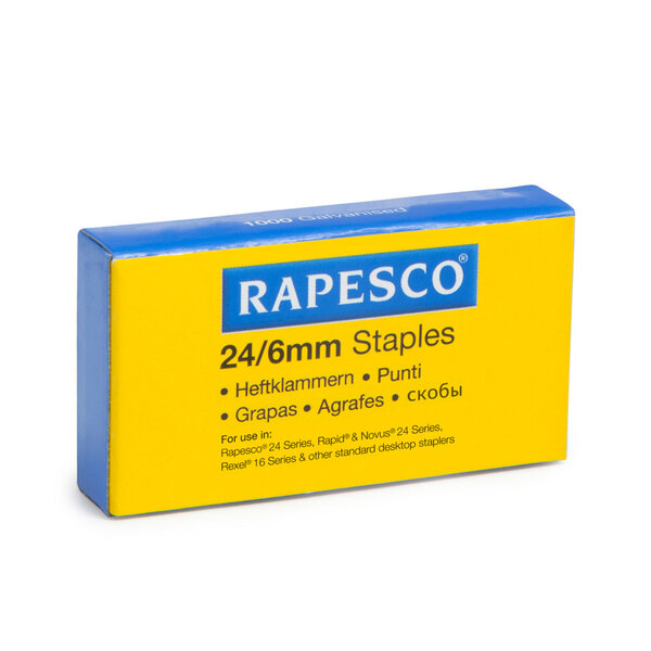 Boite de 1000 Agrafes Galvanisées Hard Wire 24/6mm RAPESCO