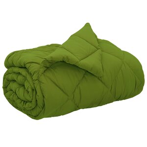 vidaXL Duvet complet toute l'année Vert 200 x 200 cm Microfibre