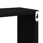 vidaXL Étagères murales cube 4 Pièces Noir 60x15x23 cm Bois d’ingénierie