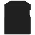 vidaXL Meuble TV avec lumières LED noir 90x35x40 cm