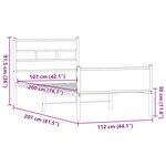 vidaXL Cadre de lit sans matelas chêne marron 107x203 cm