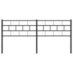 vidaXL Tête de lit de remplacement métal noir 200 cm