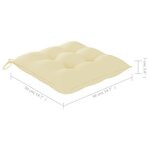 vidaXL Chaises à manger d'extérieur lot de 6 et coussins Acacia massif