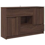 vidaXL Buffet avec tiroir Chêne brun 100 x 30 x 65 6 Bois d'ingénierie
