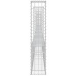 vidaXL Panier de gabion en forme de U avec 8 poteaux Fer 860x20x100 cm