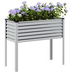 vidaXL Jardinière de jardin 100 x 45 x 90 cm Acier galvanisé