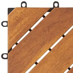 vidaXL Carreau de terrasse 30 Pièces Marron 30 x 30 cm Bois d'acacia