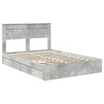 vidaXL Lit de Rangement Gris béton 140 x 190 cm Bois d'ingénierie