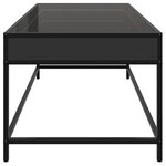 vidaXL Table basse avec LED infini noir 90x50x41 cm