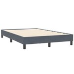 vidaXL Sommier à lattes de lit et matelas et LED gris foncé 120x210cm velours