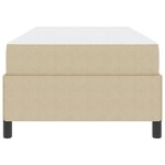 vidaXL Cadre de lit avec matelas Gris Vert Clair 100 x 200 cm tissu