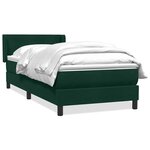 vidaXL Sommier à lattes de lit et matelas vert foncé 90x210 cm velours