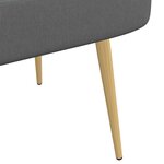 vidaXL Banc rembourré avec dossier Gris foncé 110 x 60 x 76 cm