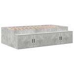 vidaXL Cadre de lit Gris béton 80x200 cm