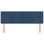 Cabeçalho LED vidaXL Matelassé Boutons Bleu 80 cm Tissu