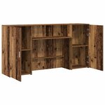 vidaXL Bureau de réception vieux bois 200x50x103 5cm bois d'ingénierie