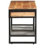 vidaXL Banc à chaussures 110x35x45 cm bois massif d'acacia et fer