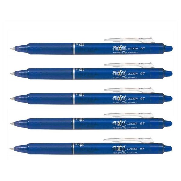 Stylo roller rétractable Frixion Ball Clicker 0 50 mm Bleu x 2 PILOT