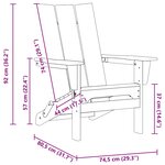 vidaXL Mobilier de jardin lounge 2 Pièces Noir 74.5 x 80.5 x 90cm