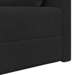 vidaXL Canapé-lit Noir 213 x 76 x 77 cm Velours