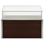 vidaXL Serre Marron 100 x 100 x 85 cm Acier galvanisé