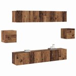 vidaXL Ensemble meuble TV 6 Pièces Bois ancien Bois d'ingénierie