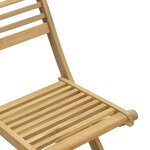 vidaXL Chaises pliables de jardin lot de 6 bois massif d'acacia
