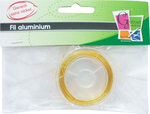 Fil aluminium ultra fin ø 0 6mm 10 mètres doré