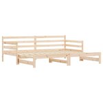 vidaXL Lit de jour et lit gigogne sans matelas 80x200 cm bois massif