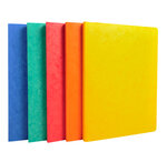 Paquet de 50 Chemises 24x32 cm à dos rainé en carte lustrée 5/10e coloris assortis EXACOMPTA