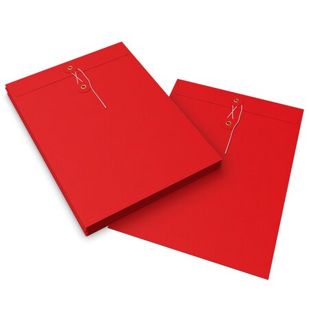 Lot de 10 enveloppes à rondelle et ficelle rouge 324x229