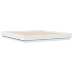 vidaXL Cadre de lit blanc 200x200 cm bois d'ingénierie