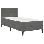 vidaXL Cadre de lit avec matelas Gris foncé 80 x 200 cm Velours