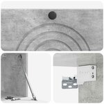 vidaXL Meuble TV mural Gris béton 78 5 x 31 x 30 cm Bois d'ingénierie