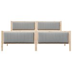 vidaXL Cadre de lit avec tête de lit Marron et gris clair 200 x 200 cm